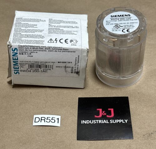 NEW OPEN BOX- Siemens 8WD4 200-1AE Pilot Device / Clear Lamp || WARRANTY 🇺🇸 Main Image