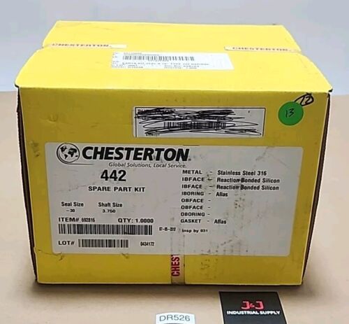 *FACTORY SEALED* Chesterton 442 Spare Part Kit -30 Seal 3.75" Shaft + Warranty! Main Image