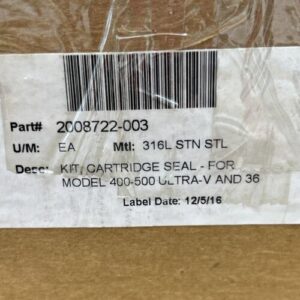 NEW OLD STOCK! KADANT JOHNSON CARTRIDGE SEAL KIT FOR MODEL 400-500 ULTRA-V & 36 - Image 2