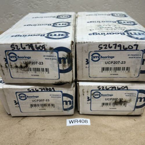 (4) ami Bearings UCP207-23 Ball Bearing Pillow Block Fast Shipping + Warranty Main Image