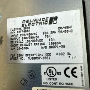 Reliance Flexpak 3000 40FR4042 40HP Drive Fast Shipping 🇺🇸 - Image 10