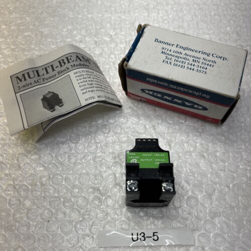 **NEW Banner 2PBA LR41887 Multi-beam 2 wire AC power block 120 Vac Fast Shipp# Main Image