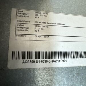 Parts Or Repair ACS800-U1-0030-5+K451+P901 30HP Warranty Fast Shipping 🇺🇸 - Image 6