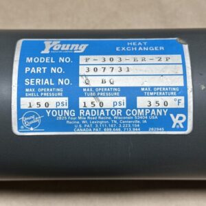 NEW SUPLUS- Young Radiator Co F-303-ER-2P Heat Exchanger 307731 150PSI 350°F - Image 2