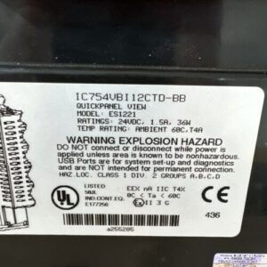 GE Fanuc IC754VBI12CTD-BB QuickPanel View Touch Monitor ES1221 Warranty 🇺🇸 - Image 5