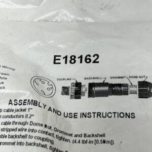 Lot of 2 IFM Effector E18162 4 PIN, M12, MALE FIELD WIRABLE New In Sealed Bags - Image 2