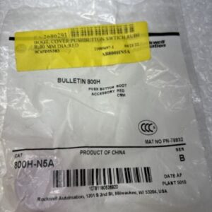 ** New Allen Bradley (QTY OF 3) 800H-N5A Push Button Boot Accessory Red# - Image 2