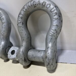 *NEW* Chicago 9-1/2 Ton Galvanized Steel 1-1/8" Shackle Clevis 9.5 (Qty Of 2) - Image 4