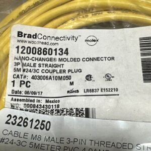 (2) NEW SEALED- Woodhead / Molex 403006A10M050 Cable 3p Male Straight + WARRANTY - Image 2