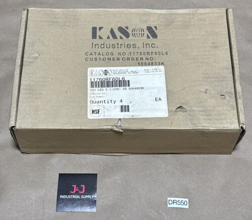 (4) NEW- Kason Industries 11760RF60L6 Adjustable Legs 2-1/2x6β SS 5004833K πΊπΈ Main Image