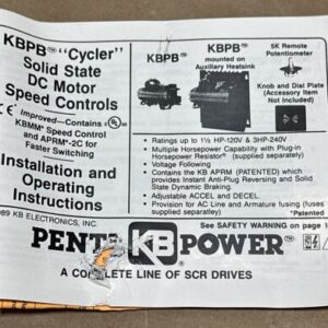 NEW OPEN BOX- KB Controls KBPB-125 8900K Reversing Control 3/4Hp 115Vac 0-90VDC - Image 3