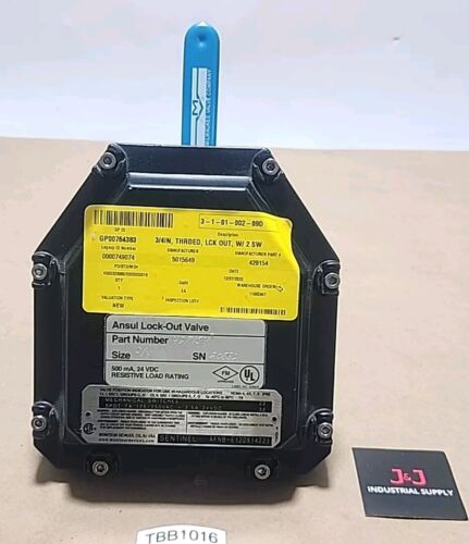 NEW Moniteur Devices Sentinel AFNB-E120X14221 Lock Out Valve ¾" Valve +Warranty Main Image