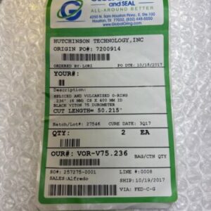 **NEW (2) GLOBAL O-RING & SEAL BLACK VITON 75 DUROMETER.236” 6mm CS X400 MM ID # - Image 4