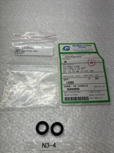 ** NEW GLOBAL VITON O-RING & SEAL A75 DURO BLK12MM X 4MM (QTY2)# Main Image