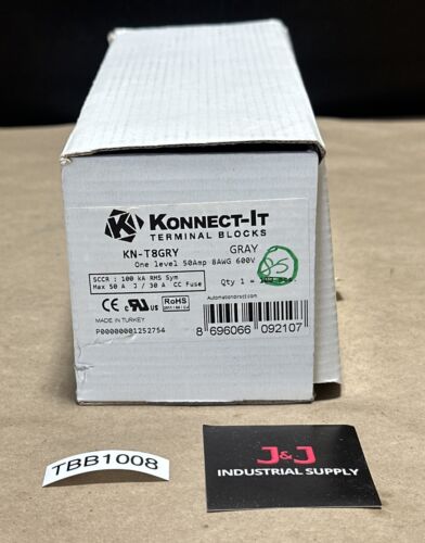 (85) BRAND NEW- AUTOMATION DIRECT KN-T8GRY One Level 50A 8AWG 600V || WARRANTY! Main Image