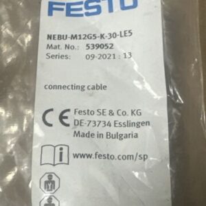 FACTORY SEALED- Festo NEBU-M12G5-K-30-LE5 / 539052 30m Connecting Cable WARRANTY - Image 2