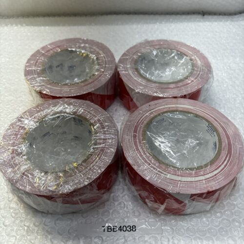 ** New ULINE 2" x 36 yds Heavy Duty Over laminated Tape Red/ White S-384 Qty 4# Main Image