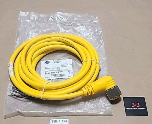 *NEW SURPLUS* Allen-Bradley 889N-R9AF-5 /C QD Cordset 9-Pin Mini 90° + Warranty! Main Image