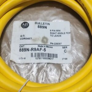 *NEW SURPLUS* Allen-Bradley 889N-R9AF-5 /C QD Cordset 9-Pin Mini 90° + Warranty! - Image 2