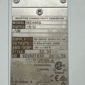 PREOWNED- Yokogawa ISC450G-A-U/UM Inductive Conductivity Converter 100-240VAC - Image 7