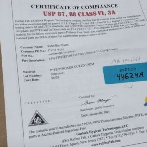 NEW [25] Webb Bio-Pharm A40MPGR-TF-250-E 2.5" PTFE/EPDM Tuf-Flex Gasket Warranty - Image 9
