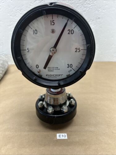 Ashcroft Duragauge 0-30 PSI W/AISI 1018 Fast Shipping!+ Warranty Main Image