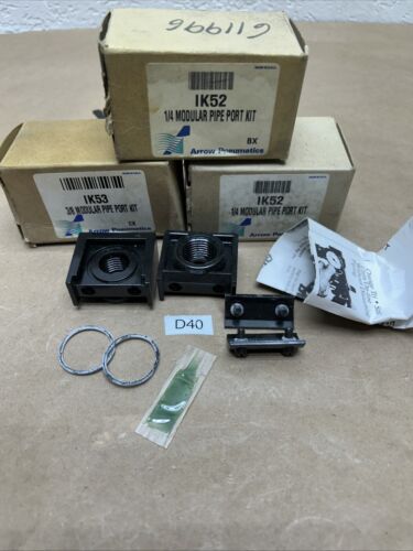 (3) MODULAR PIPE PORT KIT 1/4" IK52 ARROW PNEUMATICS (One Kit Missing 0 Rings) Main Image