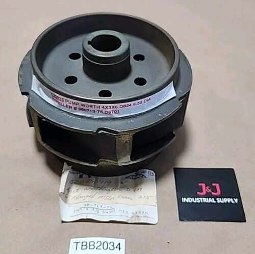 *PREOWNED* Worthington D824 986713-75 Impeller LH 6.5" 4x3x6 6-Vane + Warranty! Main Image