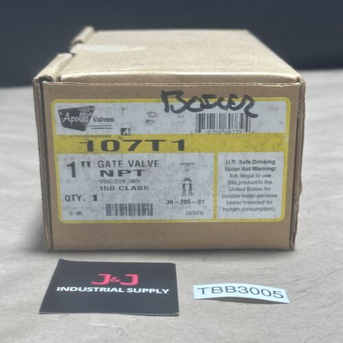 NEW IN BOX- Apollo 107T1 - 1" NPT Brass Gate Valve CL150 PN- 3020501 || WARRANTY Main Image