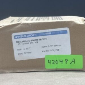 NEW OPEN BOX- Ashcroft 45-1279AS-04L-30# 4-1/2β Face X 1/2β Conn 0-30PSI πΊπΈ - Image 2