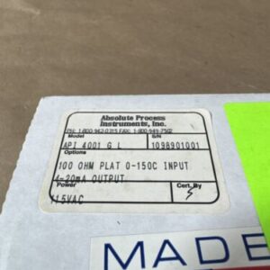 New Absolute Process Instruments Relay API 4001 G L 100ohm PLAT 0-15 OC Input - Image 2