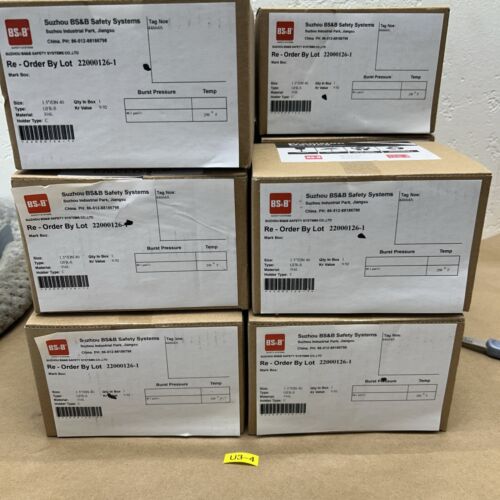(1) NIB BS&B Type GFR-S 316L / EPDM-B 48.1 PSIG Rupture Disc 1.5" DN40,Lot Of 1 Main Image
