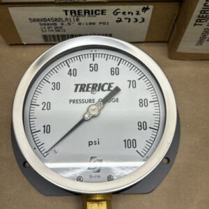 (3) Trerice 500XB4502LA110 4.5" 500XB 1/4" NPT Pressure Gauge Fast Shipping! - Image 3