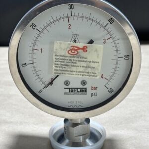 NEW SURPLUS- TopLine Model SP74-00 Pressure Gauge, 0-60PSI, 2β Sanitary πΊπΈ - Image 2