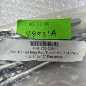 ** New In Factory Bag Size 0 Fan Inlet Rod Throat Mount QYT 8 Fit 8” To 12” Fan# - Image 4