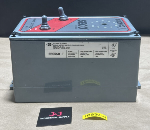 Warner Electric Seco DC Drive BRONCO II Model 160 115/230VAC 0-90/180V 🇺🇸 Main Image