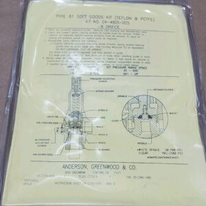 NEW Anderson Greenwood 04-4805-005 Type 81 Soft Goods Kit -8 Orifice + Warranty! - Image 2