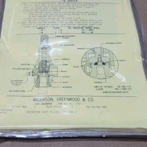 NEW Anderson Greenwood 04-4805-005 Type 81 Soft Goods Kit -8 Orifice + Warranty! - Image 4