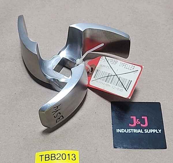 *PREOWNED* Tri-Clover 3 Vane Stainless Impeller 5-1/4” OD 3/4” Shaft + Warranty! Main Image