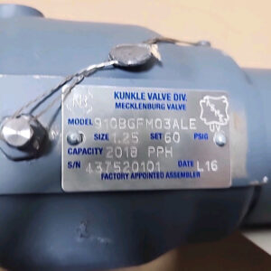 *NEW* Kunkle Valve 910BGFM03ALE 1-1/4" Safety Relief Valve 60Psig Set + Warranty - Image 8