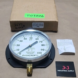 *NEW* Ashcroft 2071 Brass 4-1/2" Pressure Gauge 1/4" Npt Lower 100Psi + Warranty - Image 1