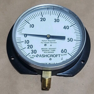 *NEW* Ashcroft 091-12 Brass 4-1/2" Pressure Gauge 1/4" Npt Lower 60Psi +Warranty - Image 2