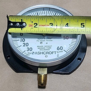 *NEW* Ashcroft 091-12 Brass 4-1/2" Pressure Gauge 1/4" Npt Lower 60Psi +Warranty - Image 5