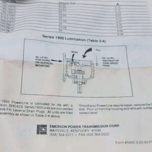 *PREOWNED* Emerson Series 1900 PowerLine Inline Gearmotor For A-300 + Warranty! - Image 9