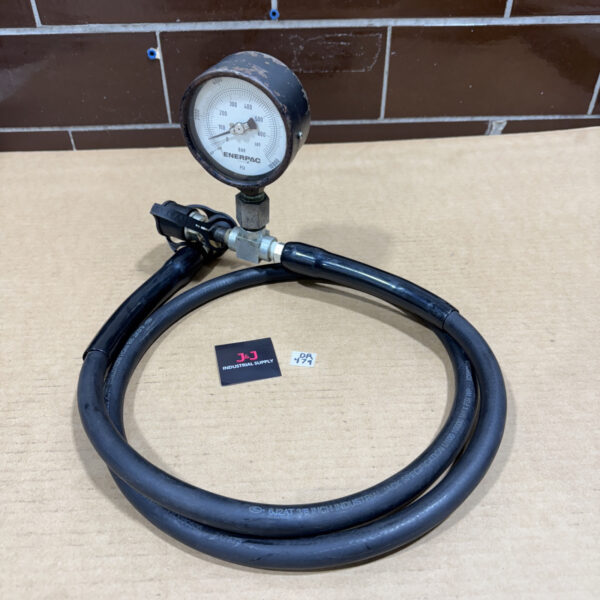 Enerpac Hydraulic Hose w/Gauge 97761F 6ft 3/4” I.D. 10,000PSI Main Image
