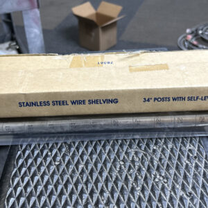 (2) Uline H-8339 Posts For Stainless Steel Wire Shelving 34” 2 Per Box - Image 8