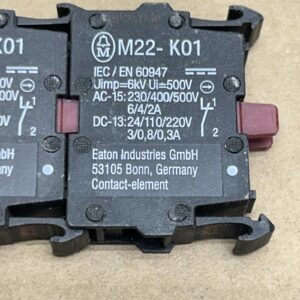 (6) MOELLER M22-K10 & (2) M22-K01 aux. contact blocks (8) Total NNB - Image 3