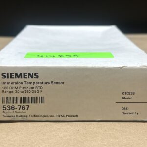NEW IN BOX- Siemens Immersion Temperature Sensor 536-767 30/250°F || WARRANTY! - Image 2
