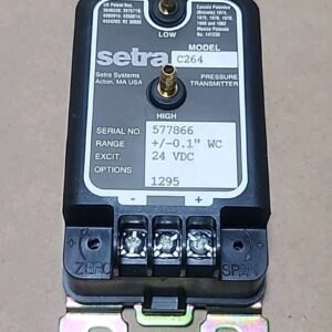 *NEW* Setra 264120-14 Pressure Transmitter +/-0.1" WC 24Vdc C264 + Warranty! - Image 2