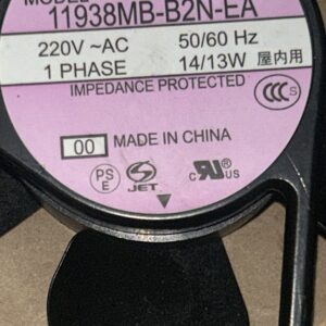 (2) NMB 11938MB-B2N-EA 220V-AC Cooling Fan (New No Box) Metal Frame - Image 2